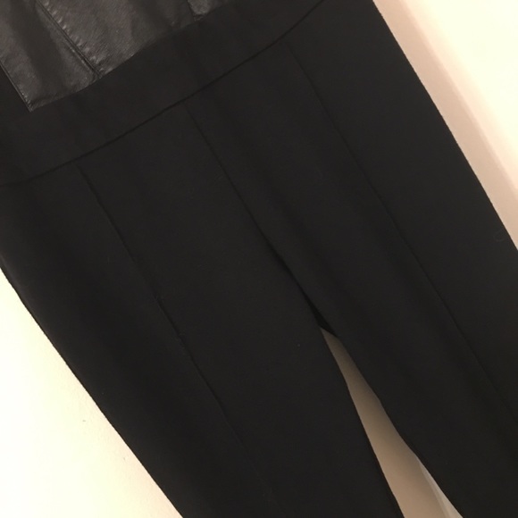 SOLD! Bebe |  Black Leather Jumpsuit Strapless - Picture 5 of 8